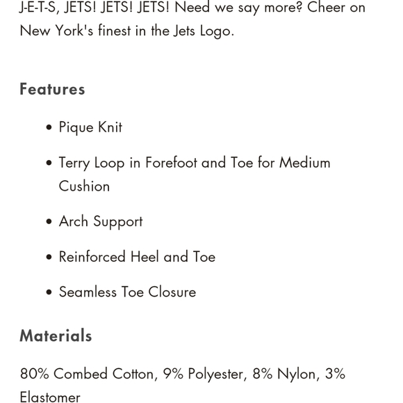 NWT Men's New York Jets NFL Logo Crew Socks - Picture 2 of 5